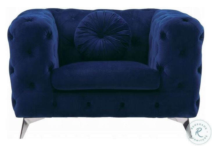 Atronia Blue Velvet Chair