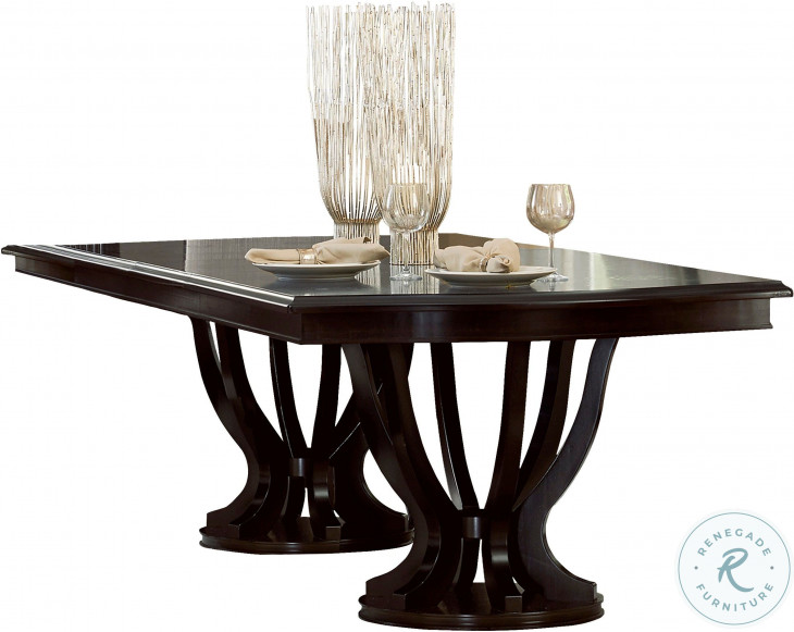Savion Espresso Natural Tone Extendable Dining Room Set from