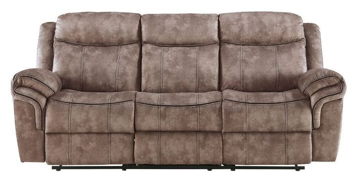 Zubaida Chocolate 87" Glider Reclining Sofa with Console and USB Charging