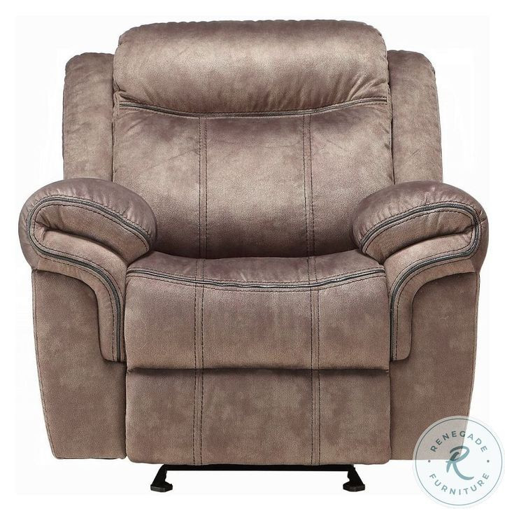 Zubaida Two Tone Chocolate Velvet Glider Recliner