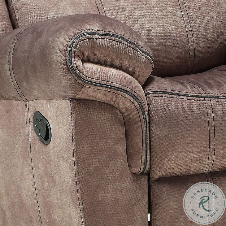 Zubaida Two Tone Chocolate Velvet Glider Recliner