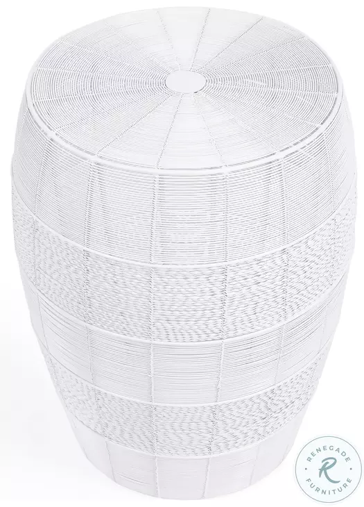 Bellarose White Metal End Table