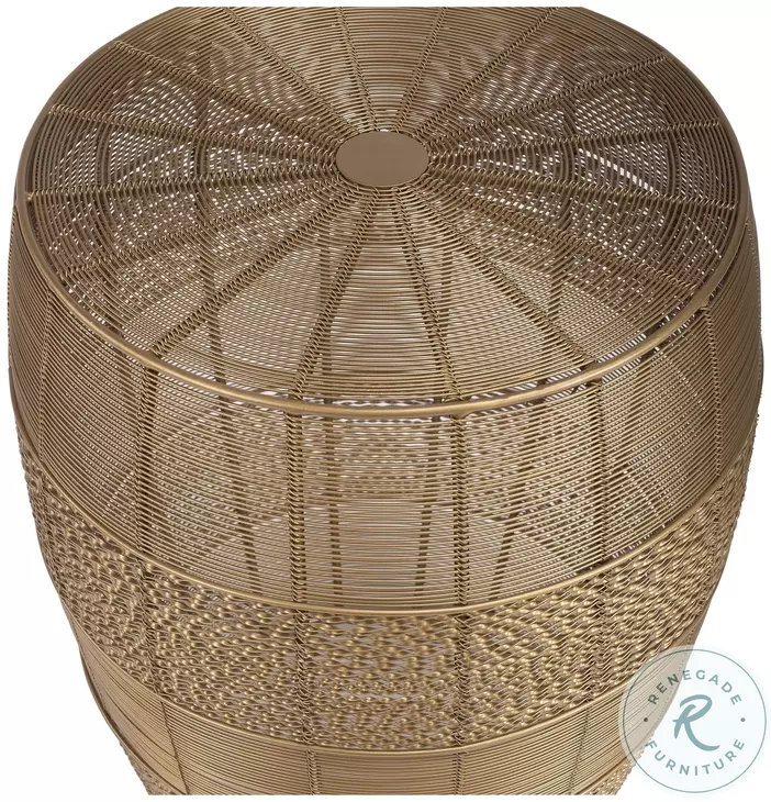 Bellarose Gold Metal End Table