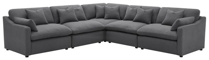 Hobson Charcoal 5 Piece Modular Sectional