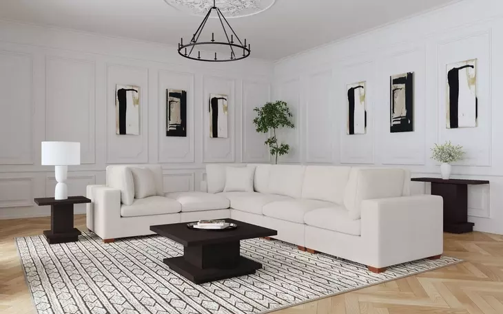 Lakeview Ivory 6 Piece Modular Sectional