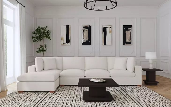 Lakeview Ivory 5 Piece Modular Sectional From Coaster Furniture