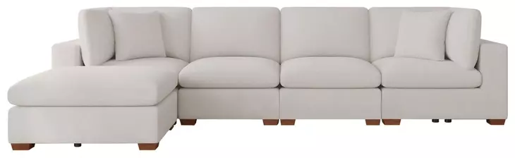 Lakeview Ivory 5 Piece Modular Sectional