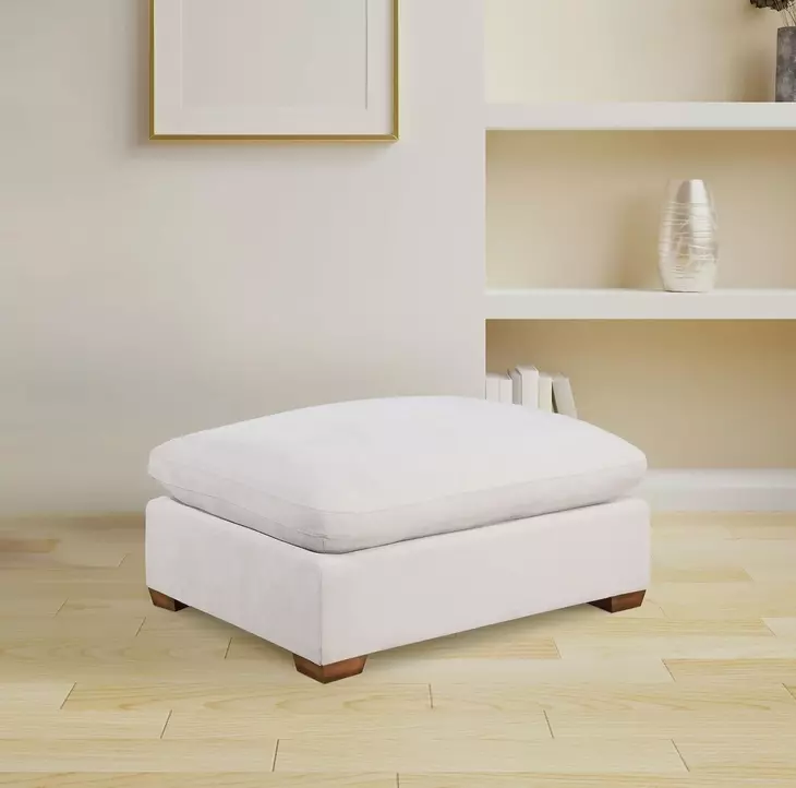 Lakeview Ivory Upholstered Ottoman