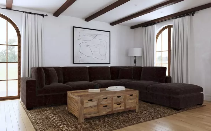 Lakeview Dark Chocolate 6 Piece Modular Sectional