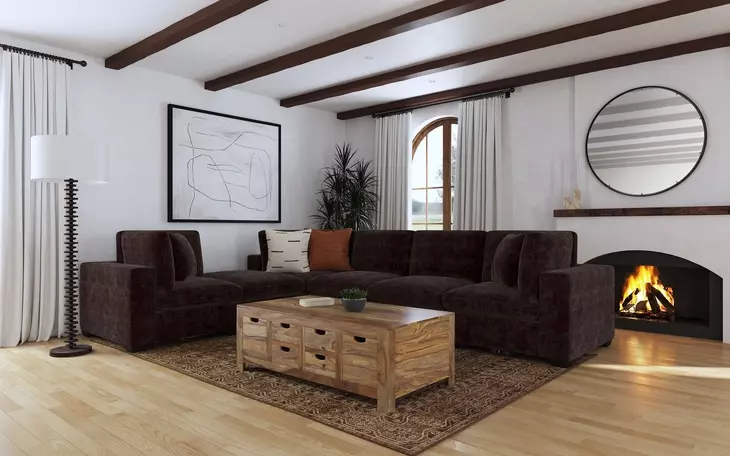 Lakeview Dark Chocolate 6 Piece Modular Sectional