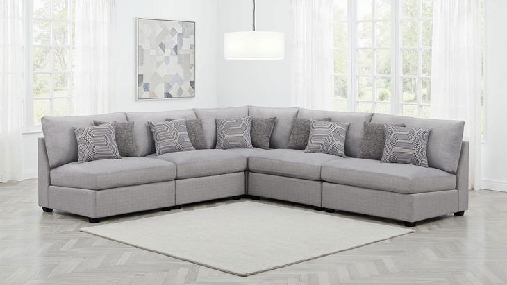 Cambria Gray 5 Piece Modular Sectional