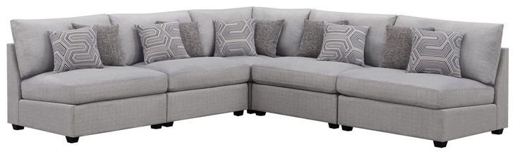 Cambria Gray 5 Piece Modular Sectional