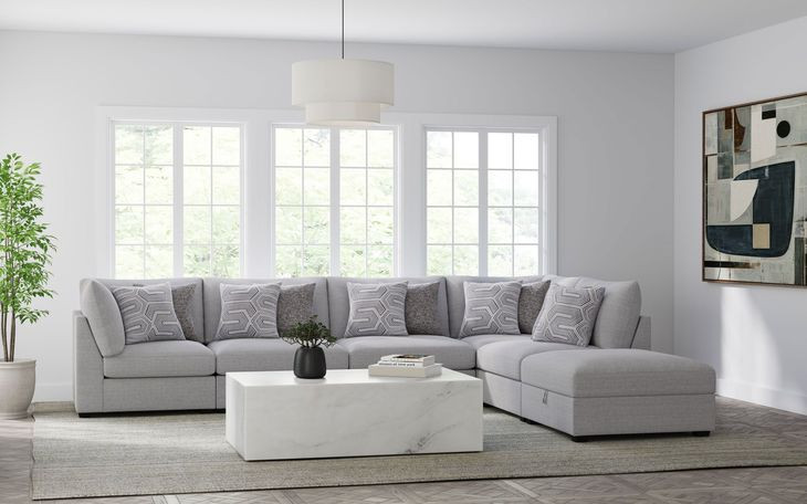 Cambria Gray 6 Piece Modular Sectional