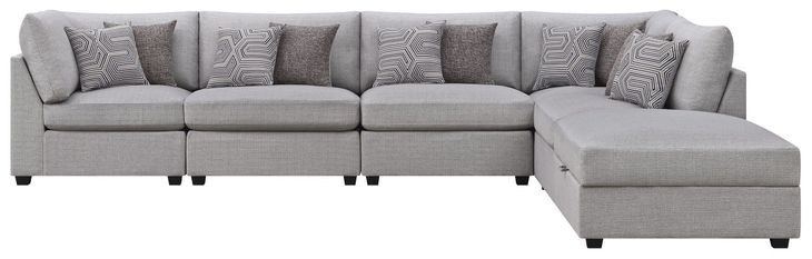 Cambria Gray 6 Piece Modular Sectional