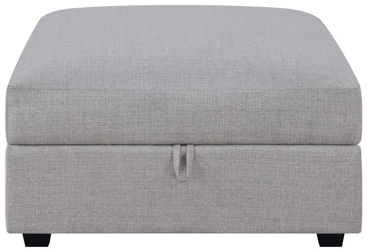 Cambria Grey Storage Ottoman