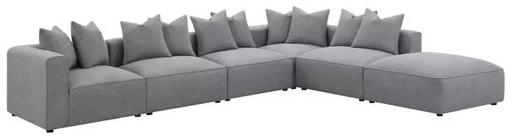 Jennifer Grey Square Upholstered Ottoman