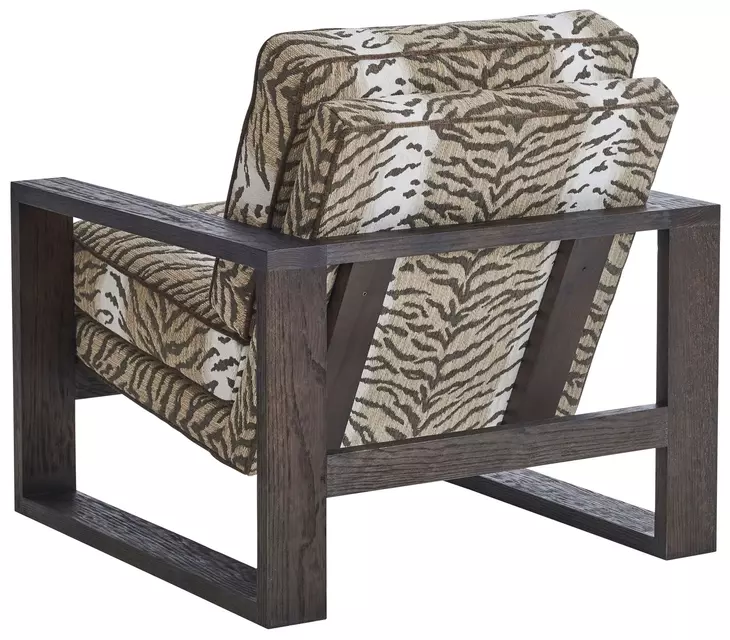Thaynes Beige and Brown Upholstered Accent Chair by Barclay Butera