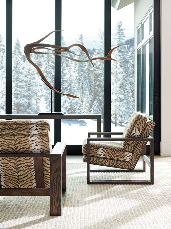 Thaynes Brown and Black Upholstered Chair