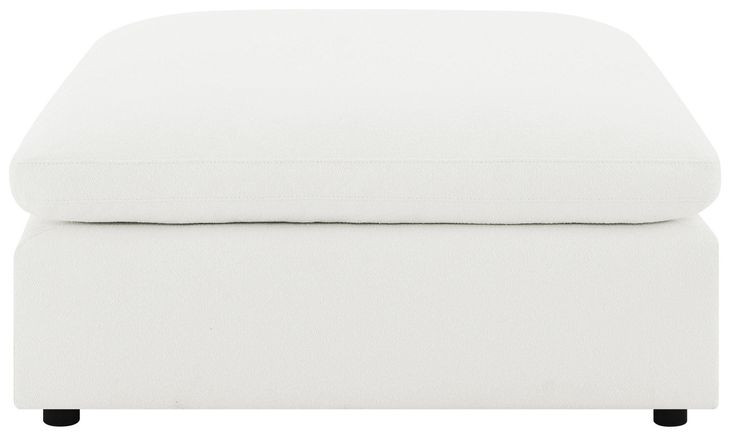 Raleigh Ivory Performance Fabric Ottoman