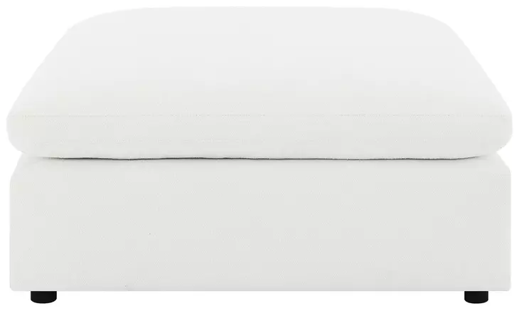 Raleigh Ivory Performance Fabric Ottoman