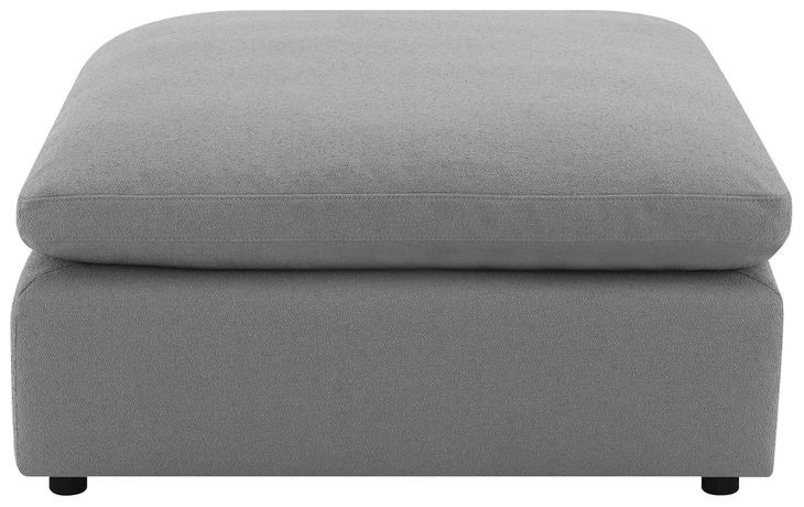 Raleigh Gray Performance Fabric Ottoman