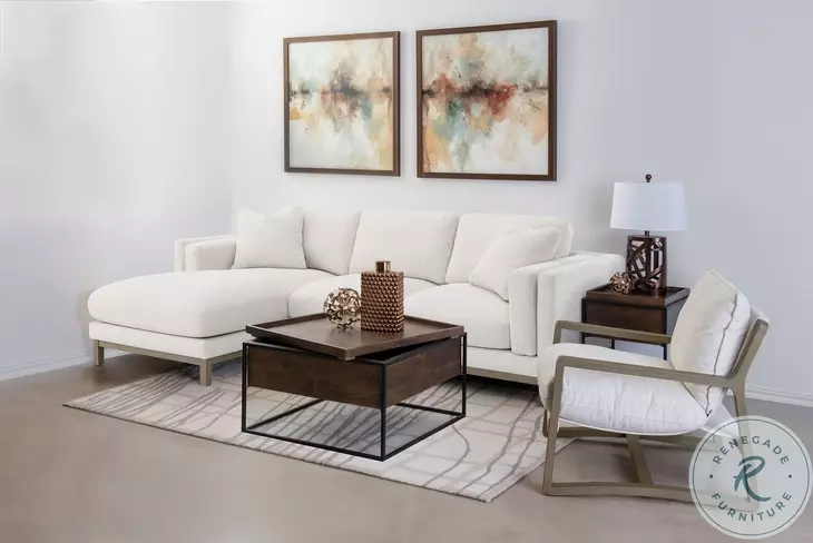 Geneva Sand Chaise Sectional
