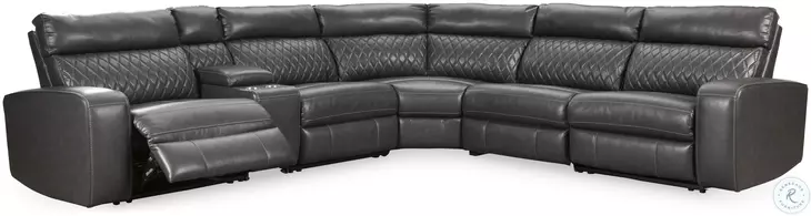 Samperstone Gray 6 Piece Power Reclining Sectional