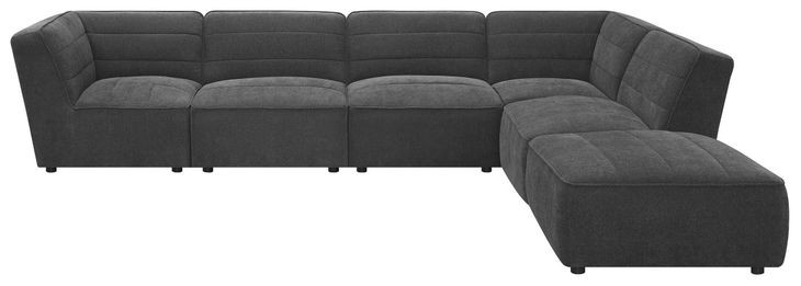 Sunny Dark Charcoal 6 Piece Sectional