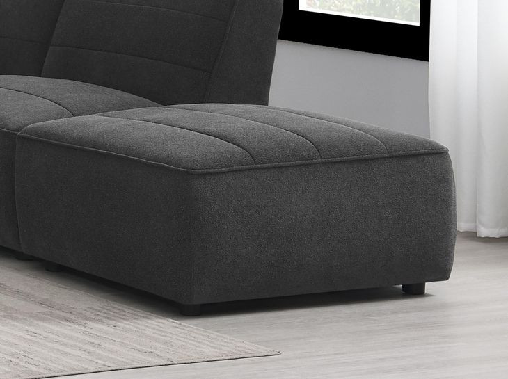 Sunny Dark Charcoal Ottoman