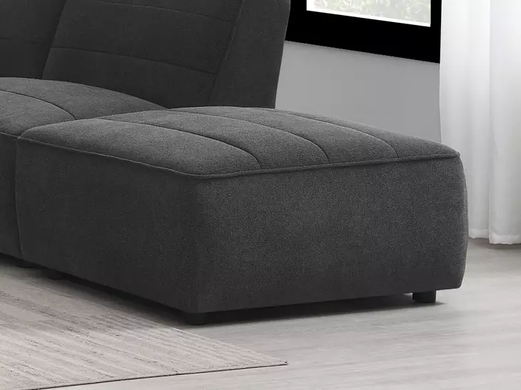 Sunny Dark Charcoal Ottoman