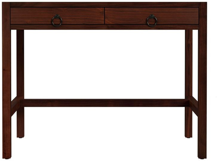Lark Medium Brown 40" Rectangular 2 Drawer Desk