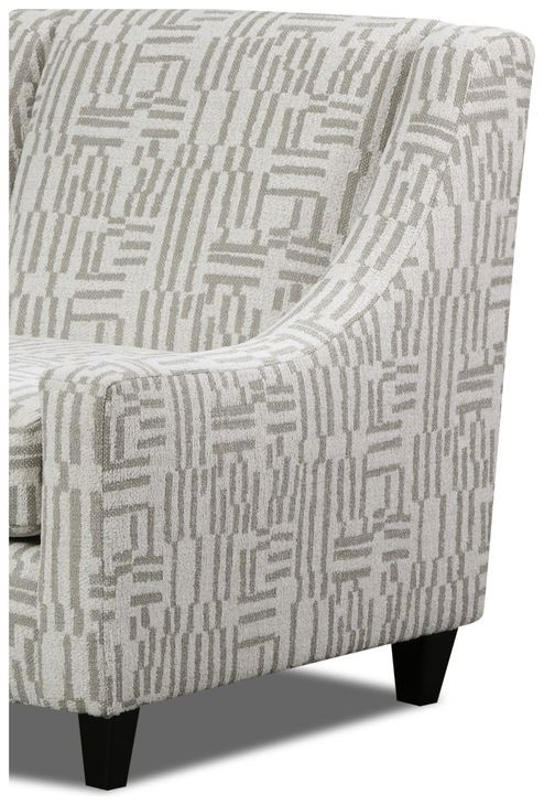 Turley Pearl Cream and Brown Upholstered Accent Chair