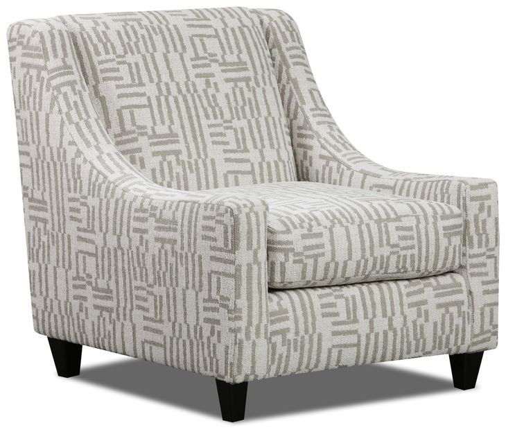 Turley Pearl Cream and Brown Upholstered Accent Chair