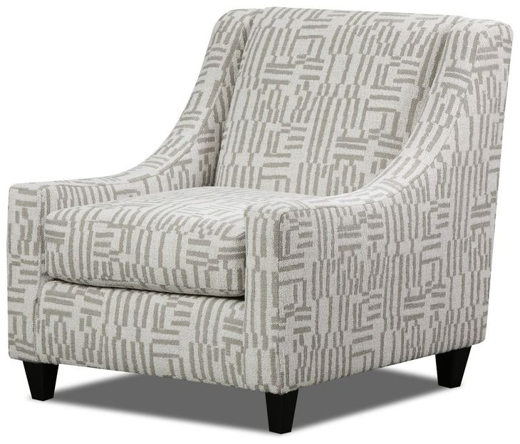 Turley Pearl Cream and Brown Upholstered Accent Chair