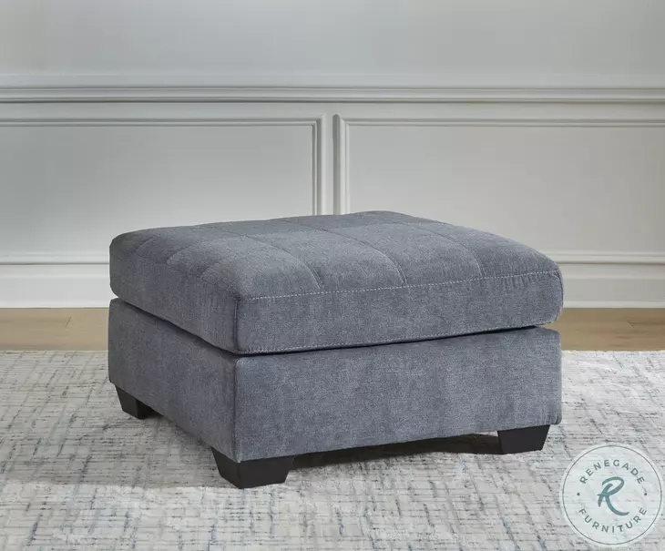 Marleton Denim Oversized Accent Ottoman