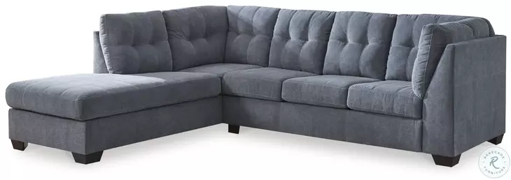 Marleton Denim 2 Piece LAF Chaise Sectional