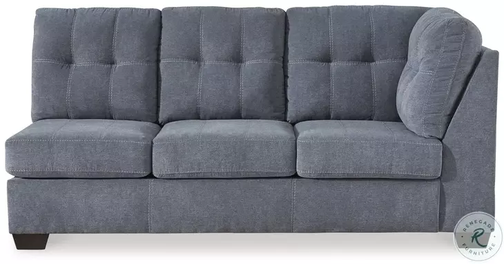 Marleton Denim 2 Piece Sleeper Sectional with LAF Chaise