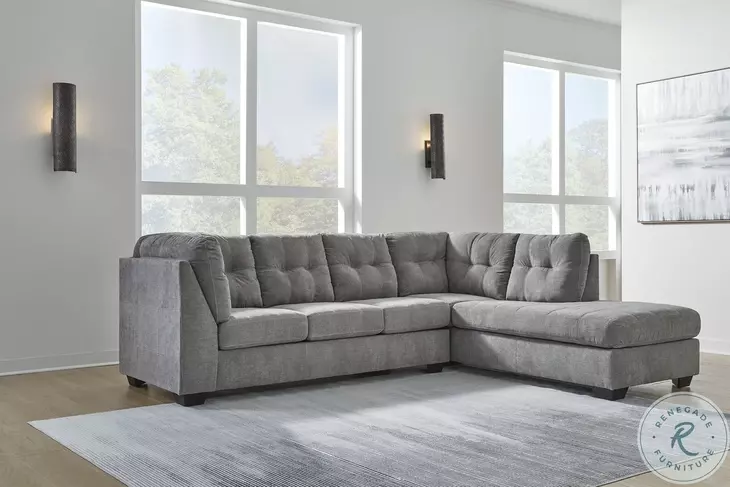 Marleton Gray 2 Piece RAF Chaise Sectional