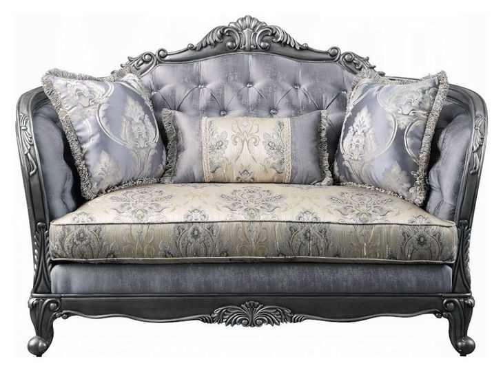 Ariadne Platinum 65" Loveseat with Pillows