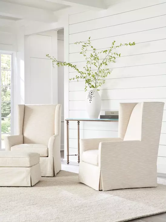 El Moro Beige Upholstered Moro Ottoman