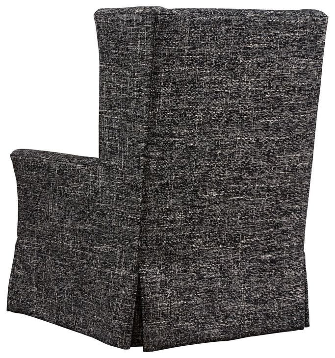 El Moro Black Upholstered Moro Swivel Chair