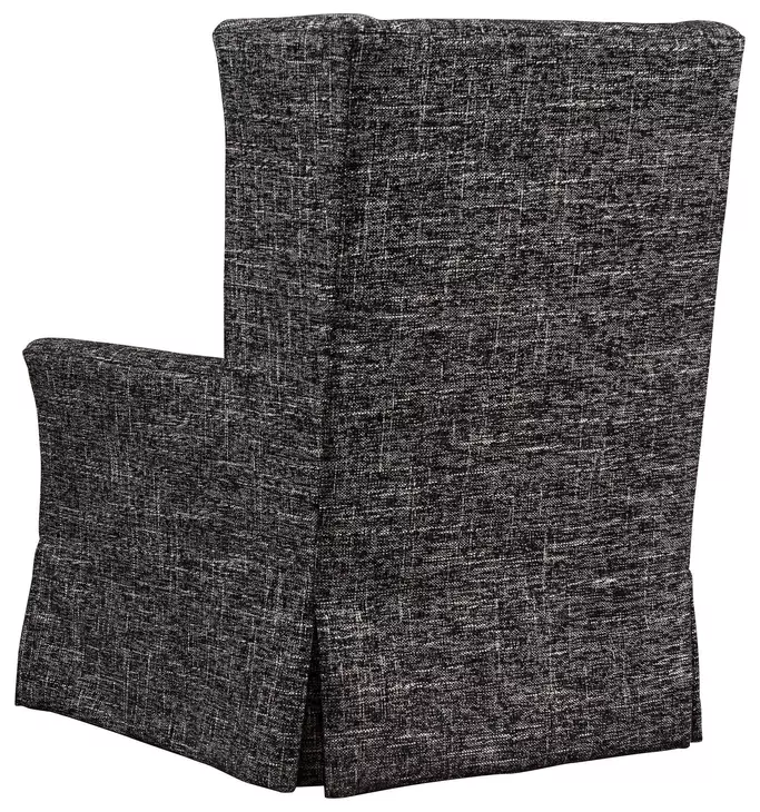 El Moro Black Upholstered Moro Swivel Chair