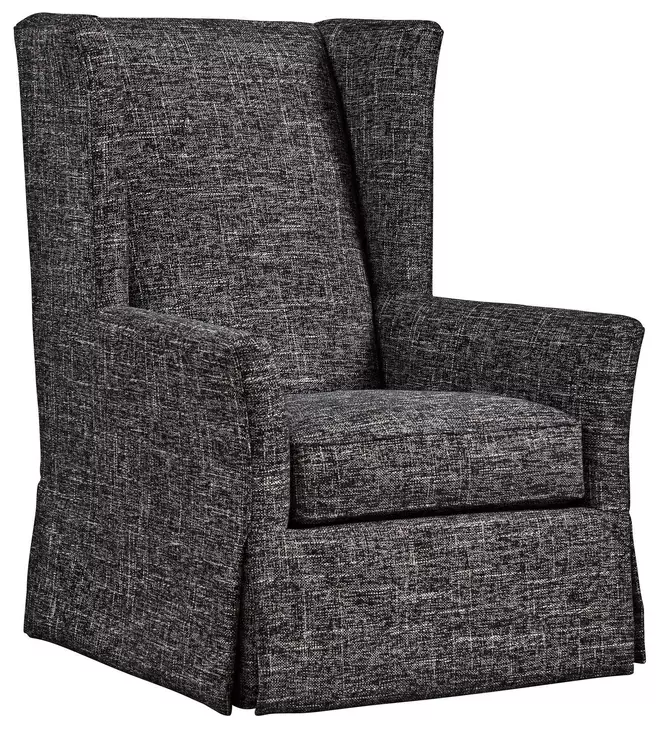 El Moro Black Upholstered Moro Swivel Chair