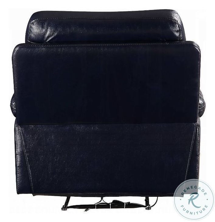 Aashi Navy Leather Recliner