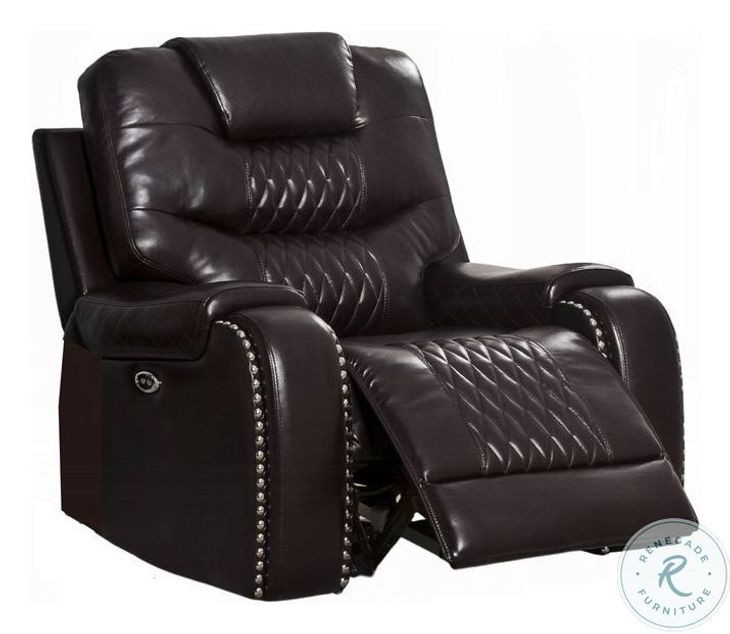 Braylon Brown Synthetic Leather Power Recliner