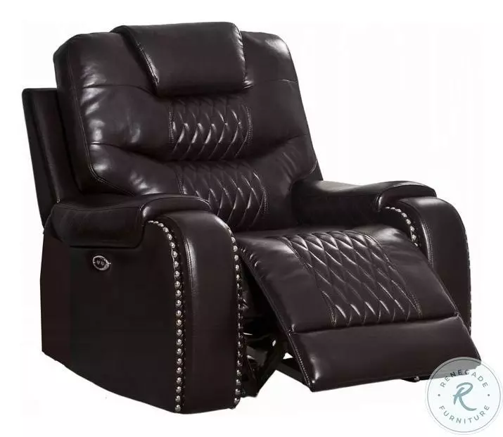 Braylon Brown Synthetic Leather Power Recliner