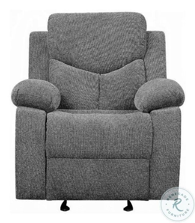 Kalen Gray Chenille Glider Recliner