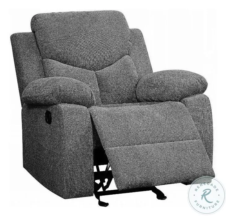 Kalen Gray Chenille Reclining Living Room Set