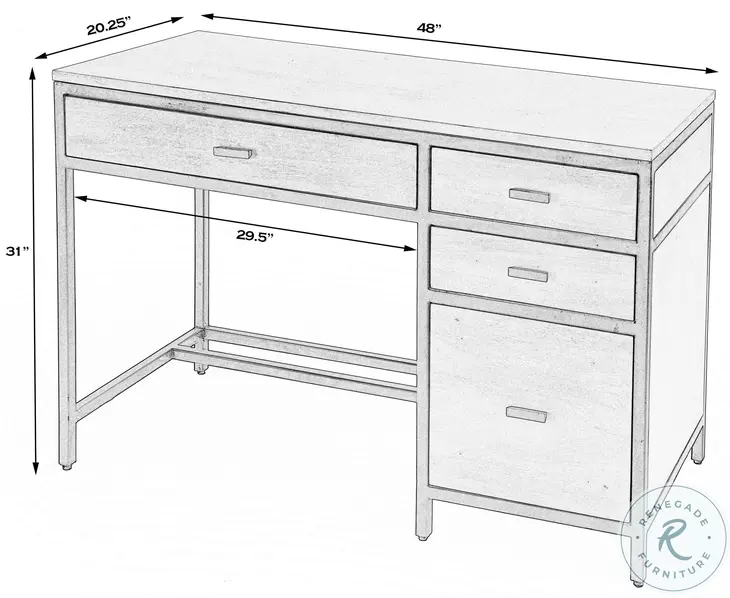 Hans Natural Rustic Desk