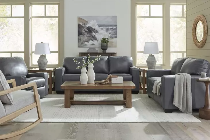 Bolsena Admiral Leather Living Room Set